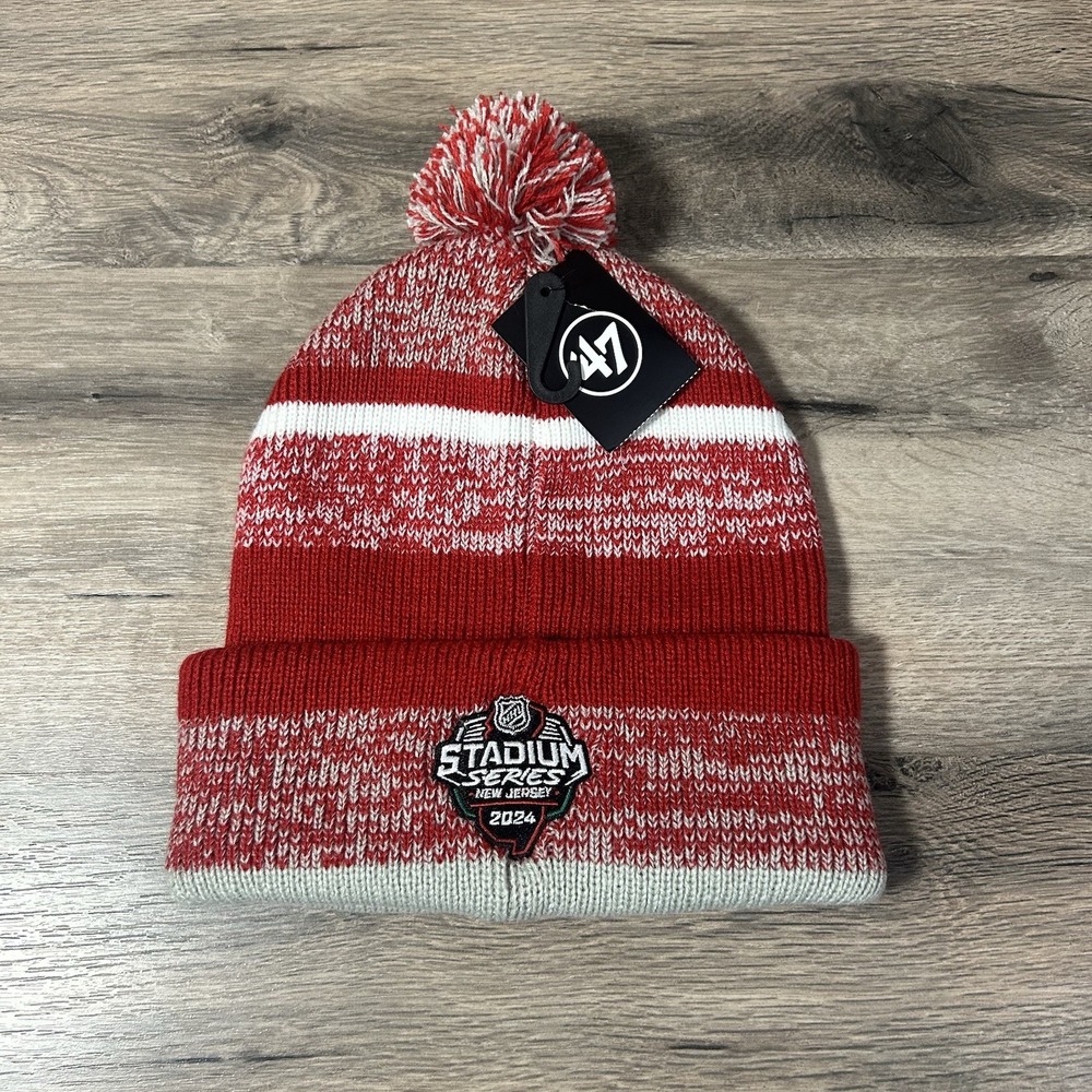 New York Rangers 2024 NHL Stadium Series '47‎ Brand Knit Beanie Pom Hat NEW - Picture 2 of 4